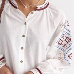 Вишиванка жіноча біла Добробут by-ESQ
