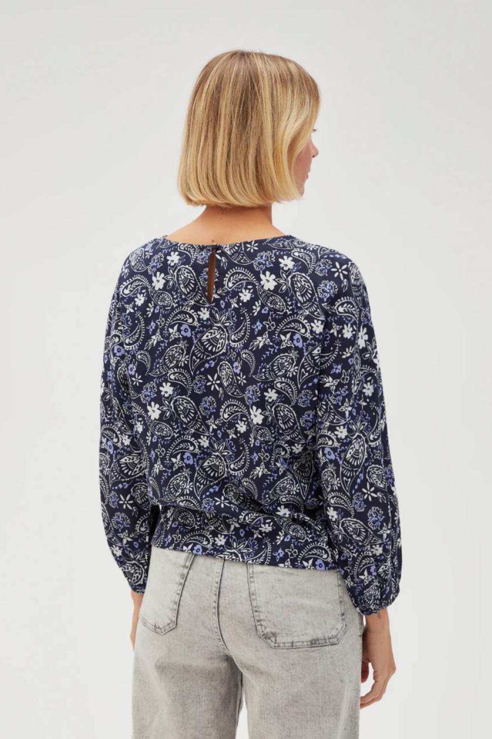 Blue printed blouse