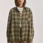Khaki shirt with a kilt