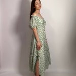 Cropped cotton dress with open shoulders 07139 MAXA