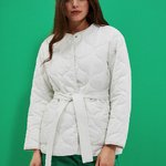 Jacket quilted women's spring white L-KU-4008 MOODO