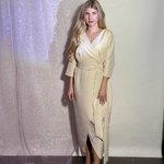 White midi dress