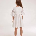 Children's embroidered dress Bunnies