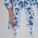 Embroidered dress women's white with red flowers