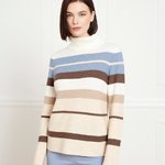 Women's long striped golf sweater Marina V. France