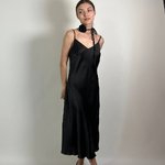 Сукня в білизняному стилі чорна ARTMON