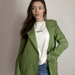 Olive linen jacket Azuri 6035
