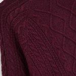 Women's burgundy sweater
