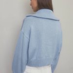 Crop blue sweater