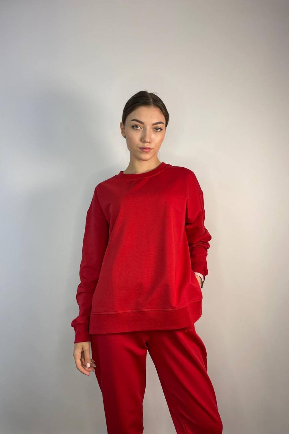 Suit women's sports with joggers red JK018 DIAS