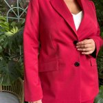 Classic red plus size suit Petro Soroka