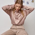 Блуза шовкова капучіно Bellise 2204