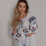 Вишиванка жіноча біла Луганщина SVARGA