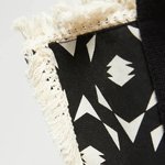 Black and white beach bag