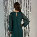 Mini length emerald cocktail dress. France