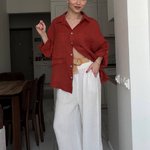 Штани молочні палаццо з льону ecru_pants