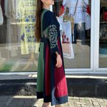 Вишита синьо-зелена сукня ГЕЛЕНА авторської роботи EMBROIDERED GEM