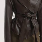 Chocolate eco-leather jacket