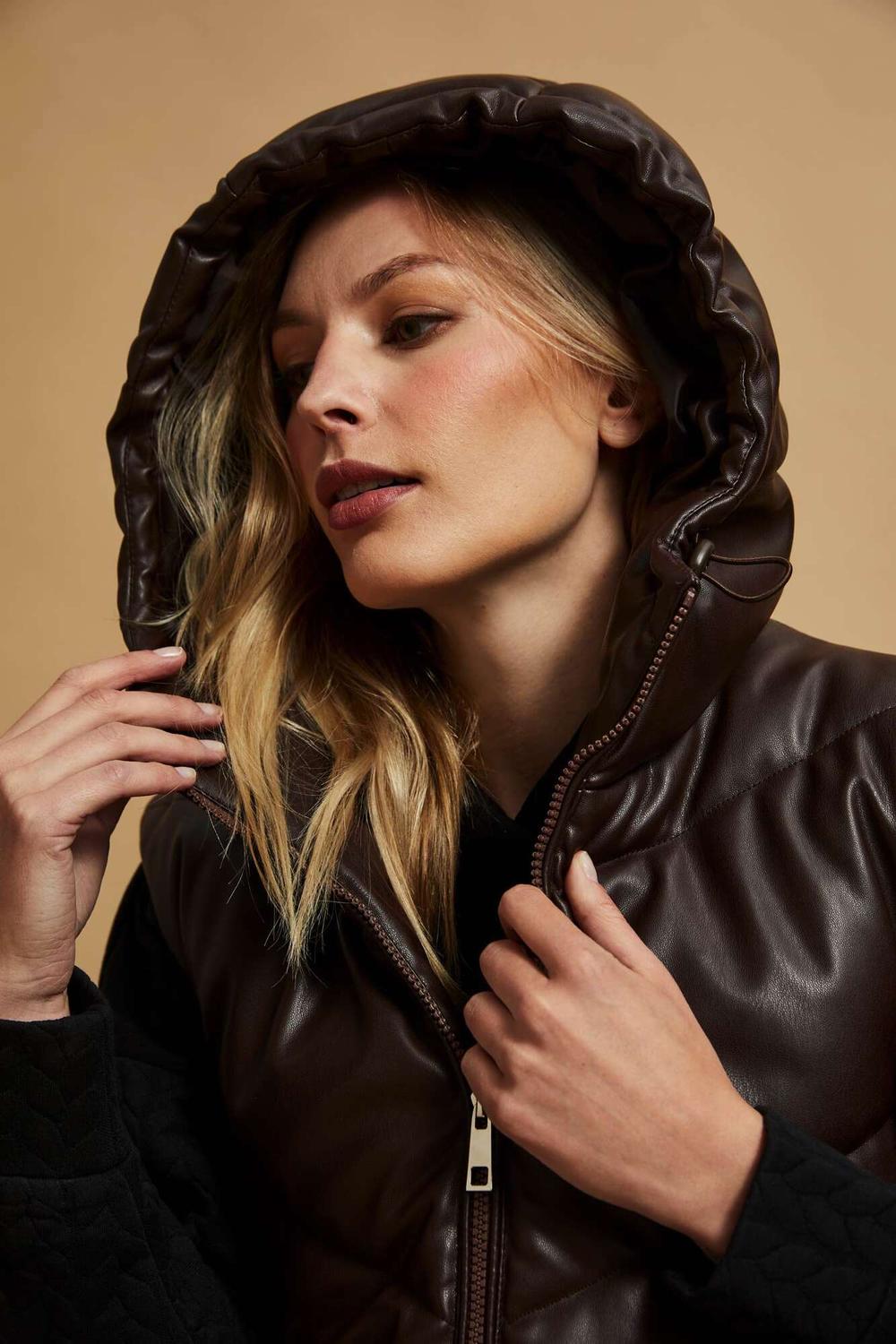 Women's warm eco-leather vest Z-KA-4205 MOODO
