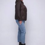 Spring jacket in choko color in large sizes