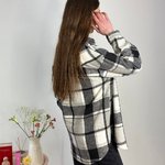 Сорочка жіноча в чорну клітку байкова