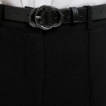 Black belt made of premium quality eco-leather