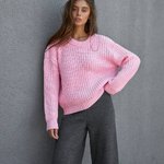 Women's warm pink sweater