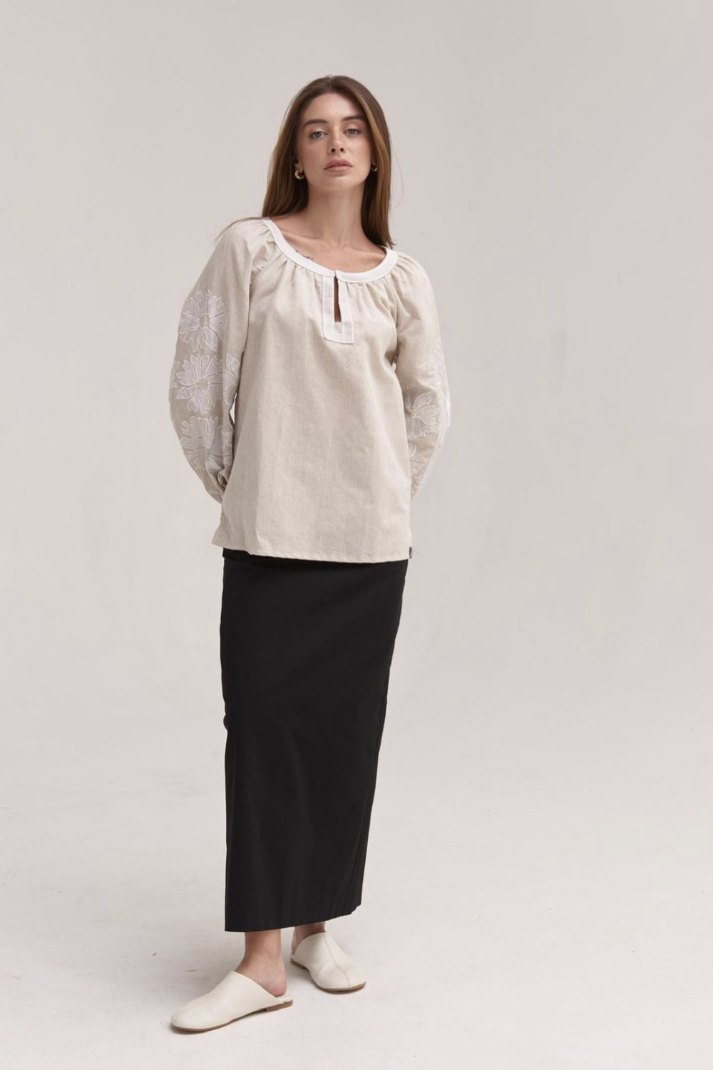 Women's embroidered linen jacket Malva SVARGA