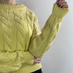 Women's warm yellow sweater 2061 Bellise