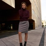 Grey pencil skirt, classic Z-SC-4802-L-realiz