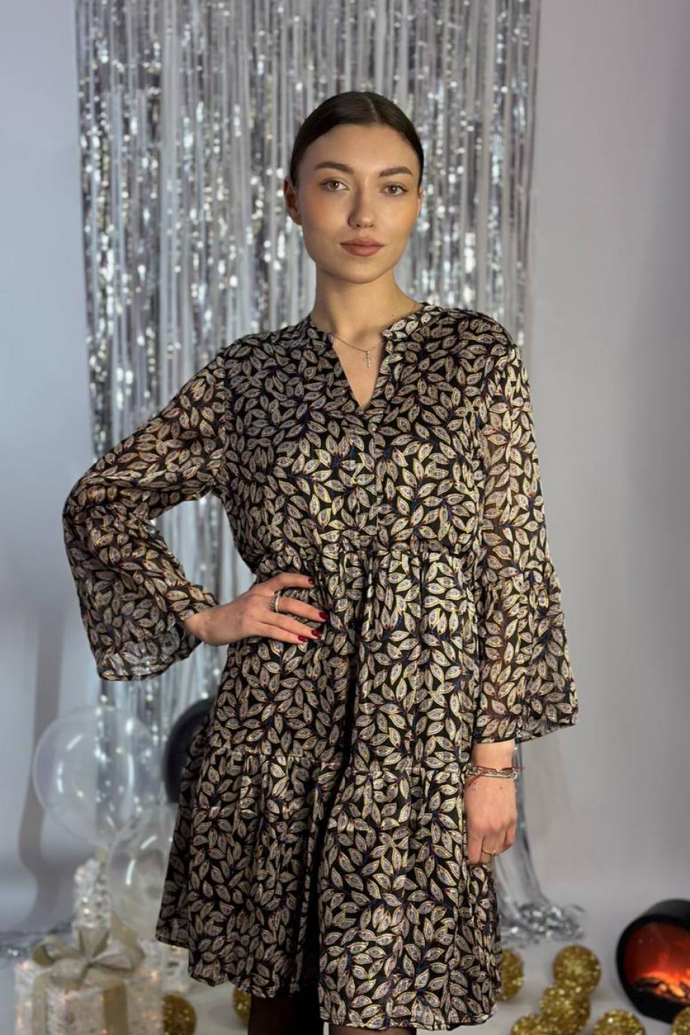Сукня шифонова на підкладі вільного асиметричного крою FW21-721. Marina V. France
