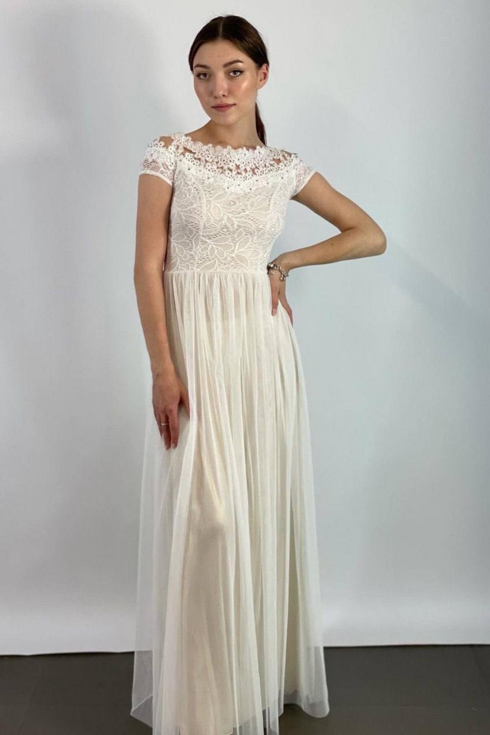 Dress white long Tanita Romario