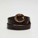 Brown eco-leather belt for women Z-PA-4201 MOODO