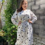 Сукня-міді чорно-біла великого розміру Petro Soroka