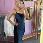Сукня джинсова міді
