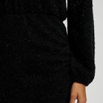 Black shiny knitted dress Z-SU-4542-L-realiz