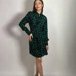 Dress with green print 18AH551 YUKA PARIS