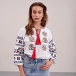 Вишиванка жіноча біла Подільська MEREZHKA