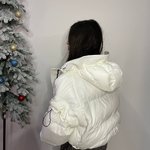 Ecru short vest jacket