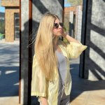 Yellow translucent blouse