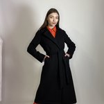 Пальто класичне чорне Vivalon L-126