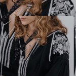 Вишиванка жіноча чорна з білою вишивкою Петриківська EMBROIDERED GEM