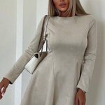 Сукня замшева бежева Le'Katrin 5275