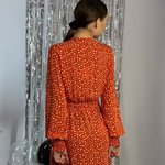 Сукня помаранчева на запах з принтом 20AH517. Франція. Yuka Paris