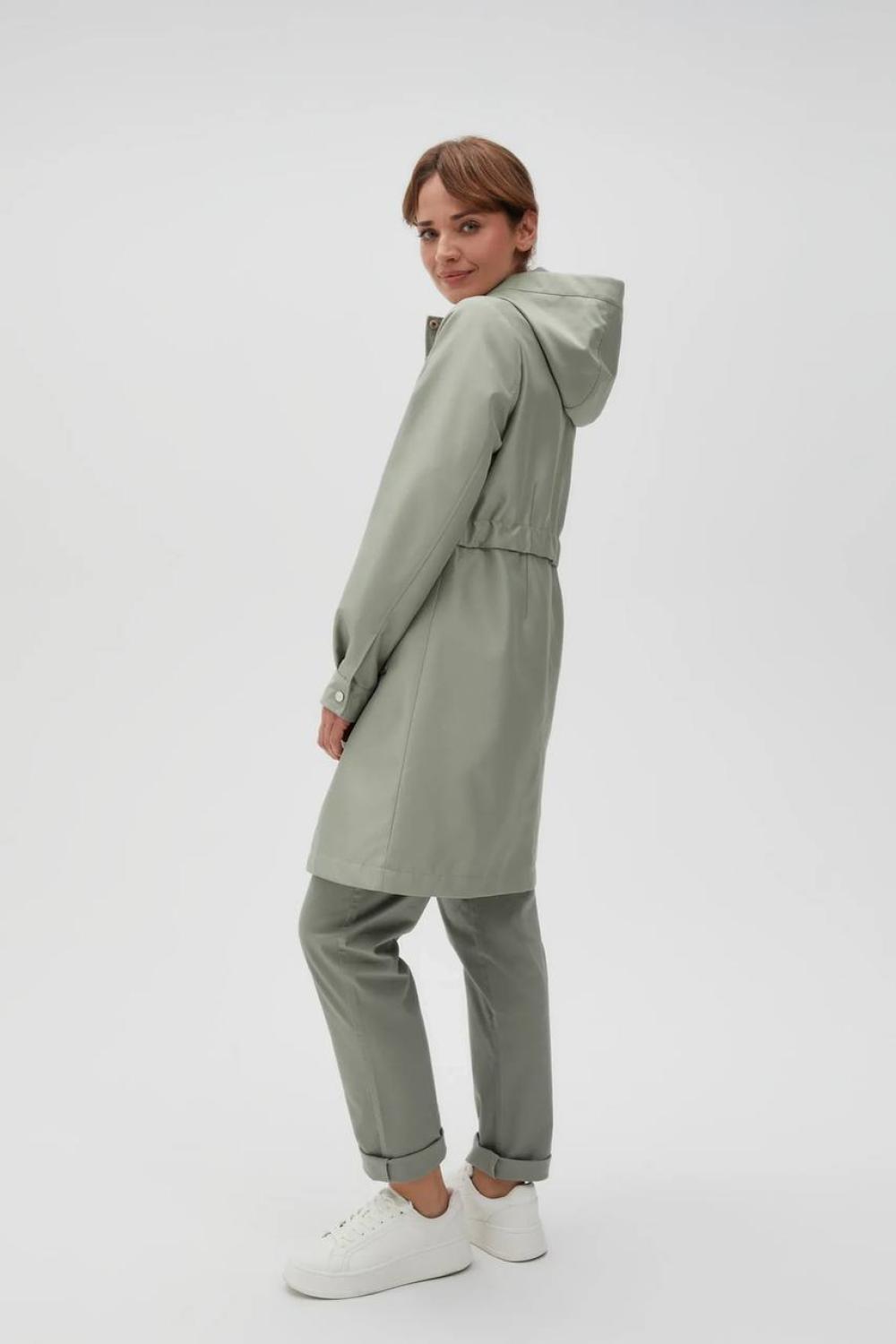 Spring olive raincoat