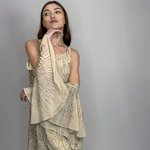Сукня коротка коктейльна з камінням Faust couture B-1074