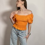 Stylish orange top-rubber Roket fashion