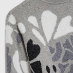 Sweater with fluffy floral pattern and stand-up collar Z-SW-4852-grey-L-realiz