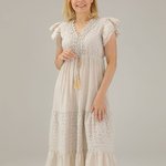 Сукня бежева з прошви 225-22118