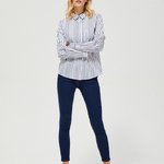 Blouse blue striped L-KO-3132 MOODO